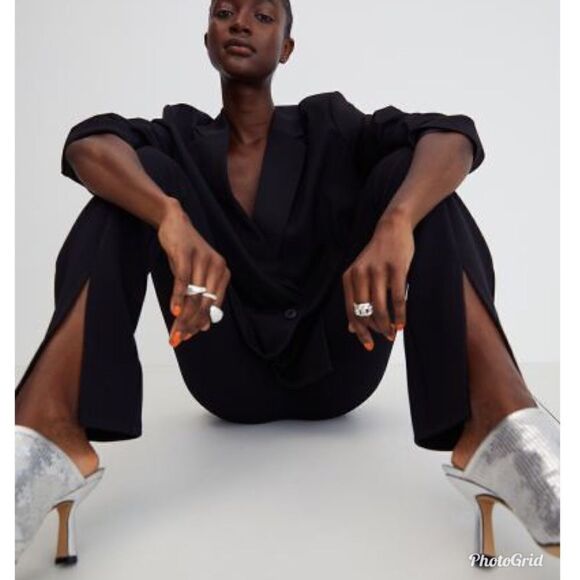 H&M Ribbed Slit-hem leggings - Picture 3 of 13